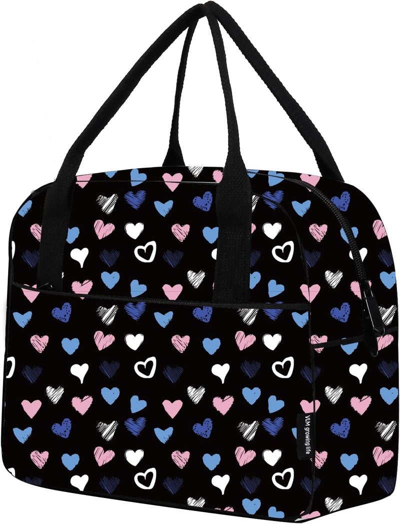 VLM Lunch Bag,Lunch Box for Women Men,Reusable Insulated Lunch Tote,Small Leakproof Cute Lunch Cooler with High Capacity for Work,Picnic,Campin - Image 1